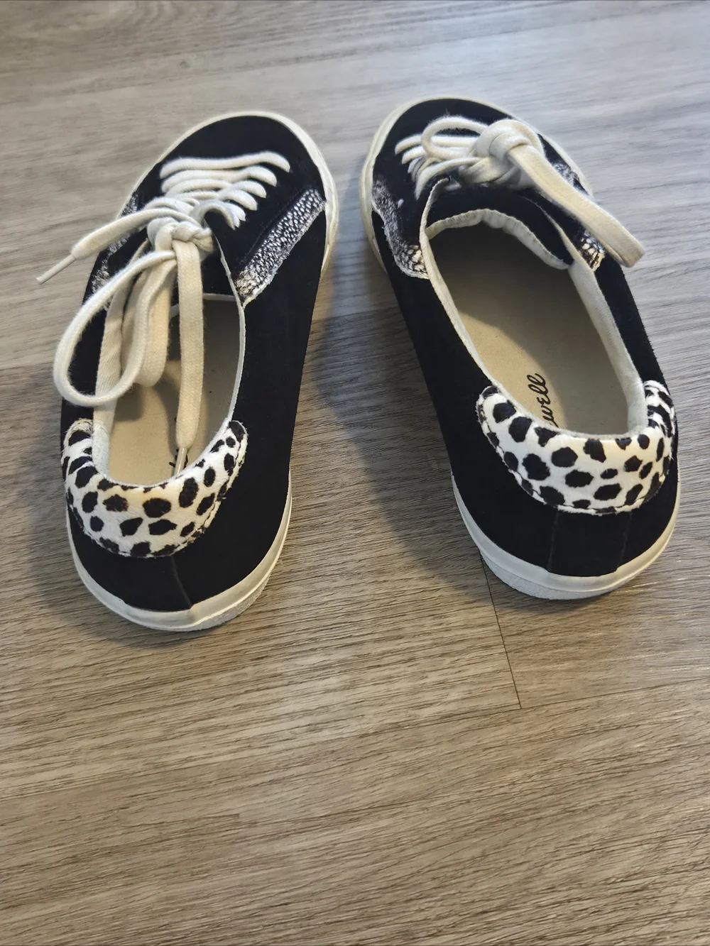 Madewell Black Suede Sneakers with White Soles